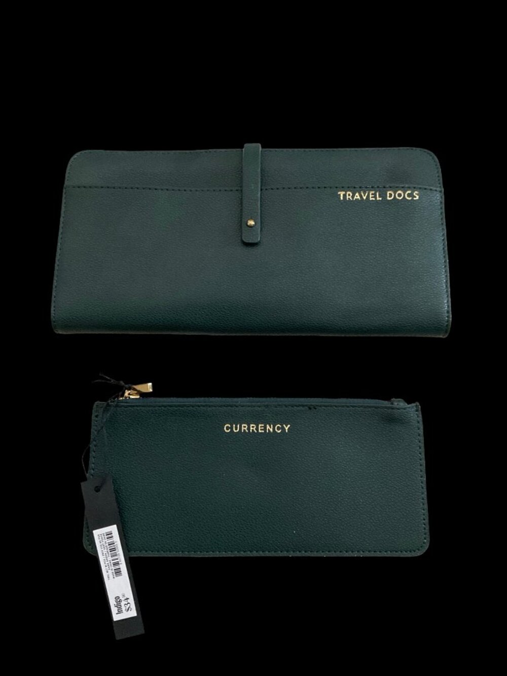 Dark Green Travel Document Folio